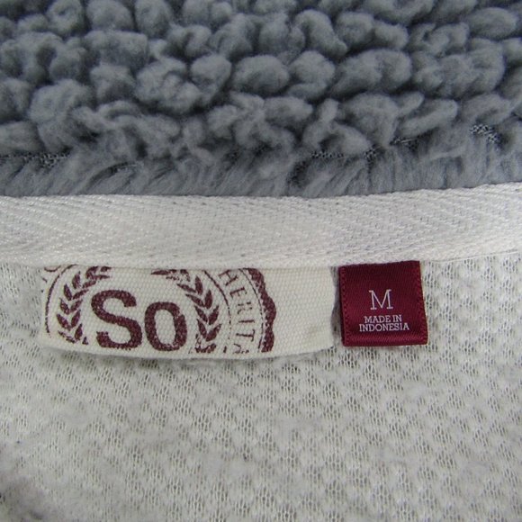 Sherpa Quarter Zip Fleece | Women's | SO | Warm | M | White & Grey - Picture 2 of 3